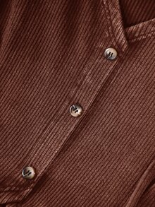 CosyJoli Plus Size Women Summer Casual Vacation Daily Commute Washed Ribbed Knit Button Decor V-Neck Camisole - Coffee Brown - View 5