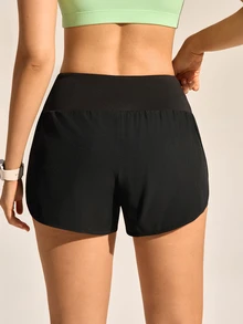 Exploreva Exploreva Women's Mesh Patchwork Casual Versatile Daily Outdoor Shorts - Black - View 8