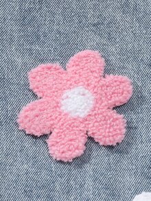 SHEIN 新款两件套女童套装，适合4-7岁女孩，无袖上衣搭配刺绣牛仔裤，时尚百搭，适合休闲、度假、上学、户外活动等场合。 - 彩色 - 查看 5