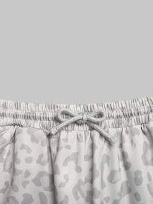 青少年女孩豹紋時尚休閒百搭日常穿著秋冬長褲 - 彩色 - 查看 7