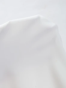 EMERY ROSE Solid Notched Neck Bishop Sleeve Blouse,Long Sleeve Tops Fall Cloth For Women - White - View 8