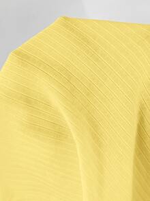 EMERY ROSE Women's Solid Color Round Neck Casual Versatile Daily Wear T-Shirt,Summer Top - Yellow - View 9