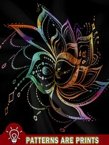 EMERY ROSE Casual Boho Minimalist Henna Lotus Flower Tattoo Design Tank Dress, Suitable For Summer, Vacation Chic Dress, Black - Black - View 4