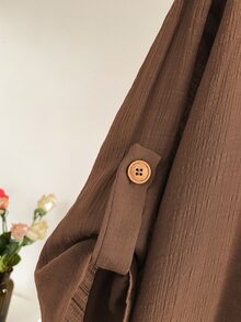 EMERY ROSE Women Coats Autumn Tops Women Outfits Outfits Office Wear Travel Vacation Going Out Outfits Coffee Brown Casual - Brown - View 4