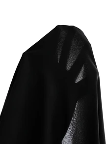 SHEIN 青少年女孩秋季上衣休閒時尚梭織布料經典長袖襯衫寬鬆舒適適合春夏秋... - 黑色 - 查看 6