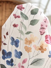 EMERY ROSE Women's Casual Cottagecore Boho V-Neck Cap Sleeve Printed Mini Dress For Summer Holiday Tea Party Picnic Vacation Brunch White Floral Beach Outfit - Multicolor - View 9