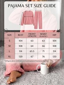 SHEIN Cottnline Women Welsoft Premium Embroidery Soft Loung Set - Pink - View 8