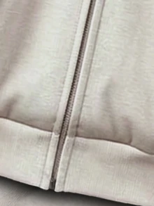 Sport MetroGents Men's Casual Zip-Up Long Sleeve Hooded Sports Jacket - White - View 5