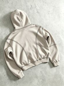 Sport MetroGents Men's Casual Zip-Up Long Sleeve Hooded Sports Jacket - White - View 2