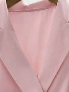 GlowEve 女士撞色腰部收褶A字优雅日常通勤时尚法式街头复古百搭假日商务长袖衬衫裙，秋冬款 - 彩色 - 查看 7
