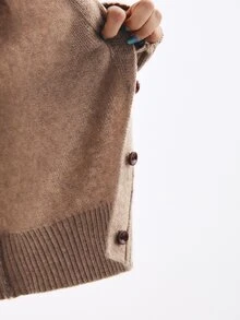 ATUI Studio Women's Casual Versatile Cardigan, Autumn/Winter - Khaki - View 5
