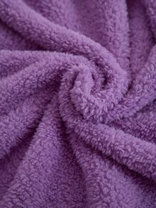 SHEIN Good Night Club Embroidery Lilac Purple Soft Welsoft Plush Lounge Set - Purple - View 6