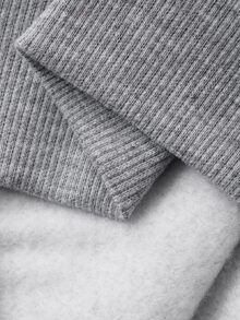 DAZY 2pcs Baby Girls Crew Neck Bow Decor Long Sleeve Sweatshirt And Loose Fit Sweatpants Set Toddler Girls Clothes - Grey - View 8