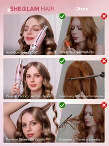 SHEGLAM HAIR مكواة تجعيد الشعر كيوبيدز تشارم بلمسة واحدة، مكواة تجعيد أوتوماتيكية 19 مم، مكواة تجعيد شعر دوارة، تموجات سريعة في 10 دقائق وتسخين سريع في 60 ثانية، 3 درجات حرارة قابلة للتعديل ومؤقت ذكي 8 ثوانٍ، جهد كهربائي عالمي، تجعيد تلقائي سريع، سحري، يعزز اللمعان ويحمي الشعر، مناسب للشعر المتوسط ​​إلى الطويل - وردي فاتح - مشاهدة 8
