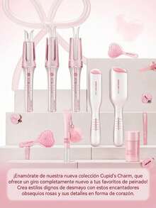 SHEGLAM HAIR مكواة تجعيد الشعر كيوبيدز تشارم بلمسة واحدة، مكواة تجعيد أوتوماتيكية 19 مم، مكواة تجعيد شعر دوارة، تموجات سريعة في 10 دقائق وتسخين سريع في 60 ثانية، 3 درجات حرارة قابلة للتعديل ومؤقت ذكي 8 ثوانٍ، جهد كهربائي عالمي، تجعيد تلقائي سريع، سحري، يعزز اللمعان ويحمي الشعر، مناسب للشعر المتوسط ​​إلى الطويل - وردي فاتح - مشاهدة 13