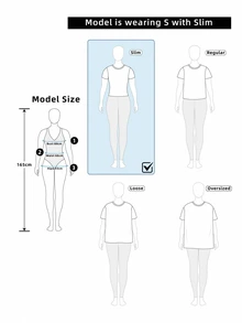 SHEIN EZwear 3件組女款夏秋V領修身T恤，龐克次文化動漫純色基礎款V領短袖修身T恤 - 彩色 - 查看 3