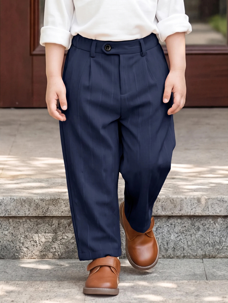 PrepCrw Niños Niños Jóvenes Elegante Academia Casual Cómodo Versátil Azul a Cuadros Plisado con Cinturón Gratis Vuelta al Colegio Salidas Reuniones Otoño Invierno - azul real - Añade 1