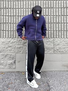 Harrin Don Harrin Don 宽松版型男式撞色带扣侧抽绳腰运动裤 - 彩色 - 查看 3