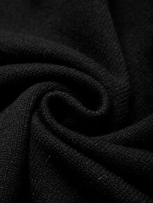 SHEIN LUNE CURVE Plus Size Women's Colorblock Contrast Casual Traditional V-Neck Pullover Long Sleeve Metal Button Knit Sweater Autumn Black And White - Black - View 10