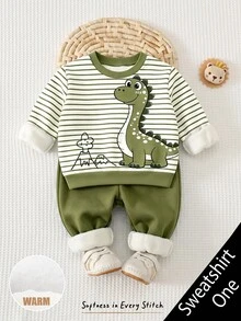 Baby Boys Round Neck Casual Pullover Sweatshirt - Multicolor - View 1