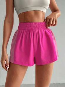SHEIN Sovereign Charm Women's Solid Color Simple Daily Casual Sport ShortsWomen Sweat Short, Gym Short, Biker Short - Multicolor - View 7