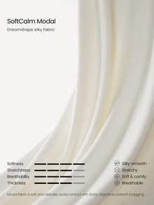 GLOWMODE Modal Silk Touch Wide Leg High Waist Lounge Pants With Side Pockets Daily Casual   Spring Summer - White - View 6
