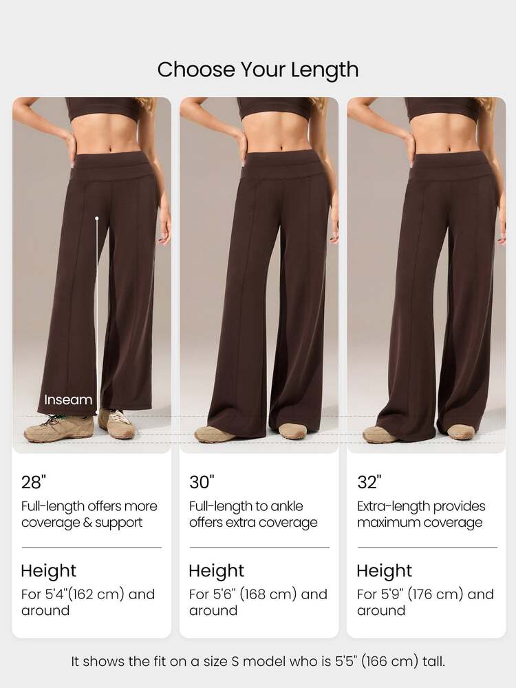 GLOWMODE Modal Silk Touch Wide Leg High Waist Lounge Pants With Side Pockets Daily Casual   Spring Summer - White - View 4