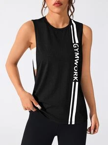 Solea Cove Solea Cove Criss Cross Backless Sports Tank Topworkout Tank Top - Black - View 5
