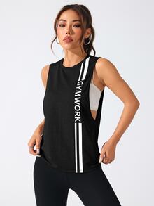 Solea Cove Solea Cove Criss Cross Backless Sports Tank Topworkout Tank Top - Black - View 6