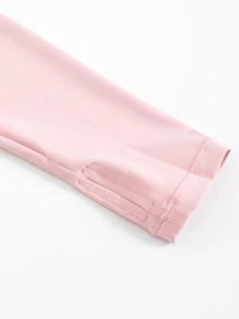SHEIN Sports CourtClass Lady's Sporty Color-Block Outdoor Zipper Long-Sleeved Sports Outfit. - Pink - View 8