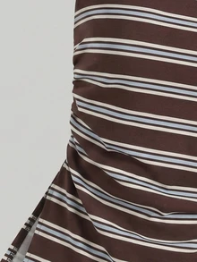 Comfortcana Casual Minimalist All-Over Striped Print Pattern Women Top, Versatile Style Suitable For Summer,Summer Top - Multicolor - View 3