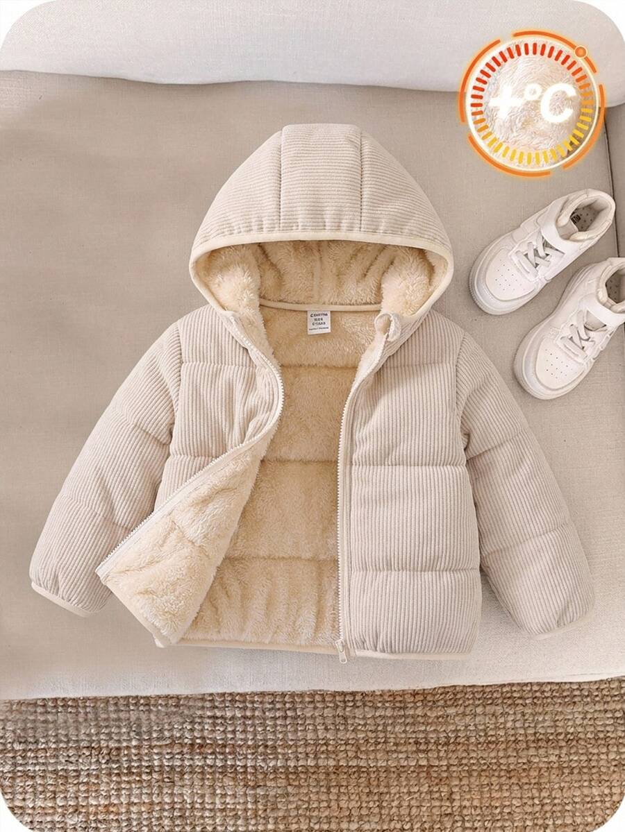 Bubblio Baby Boy Winter Thermal Lined Hooded Zip-Up Jacket