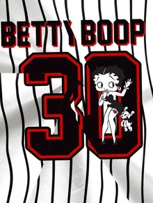 Betty Boop x SHEIN Plus Size Women's Letter & Number Print Casual Everyday Short Sleeve T-Shirt - White - View 7