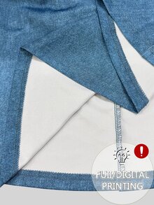 Elenzga 夏季新款方領抽繩波點女款收腰顯瘦優雅A字短洋裝 - 中等水洗藍 - 查看 6