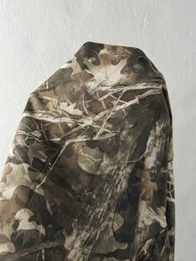 Coolane Camiseta casual de manga larga con cuello asimétrico y estampado de ramas para mujer talla grande, estilo streetwear elegante para uso diario y salidas en otoño e invierno - Multicolor - Ver 8