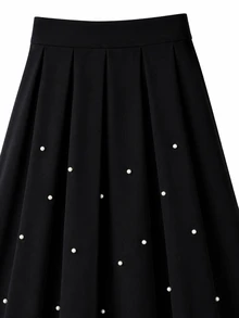 GlowEve CURVE Plus Size Women's Elegant Beaded 2 Pieces Set For Daily Commute - Black - View 6