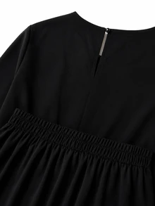 GlowEve CURVE Plus Size Women's Elegant Beaded 2 Pieces Set For Daily Commute - Black - View 3