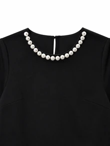 GlowEve CURVE Plus Size Women's Elegant Beaded 2 Pieces Set For Daily Commute - Black - View 7
