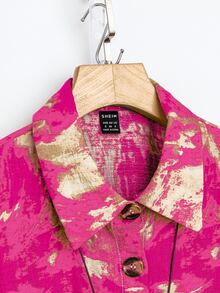 SHEIN Clasi 女士两件套服装 - 玫紅色 - 查看 4