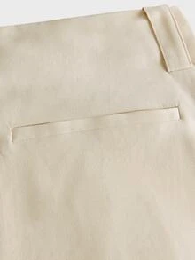 AXEPEAK Men's Pleated Design Wide Leg Loose Fit Long Pants - Apricot - View 8