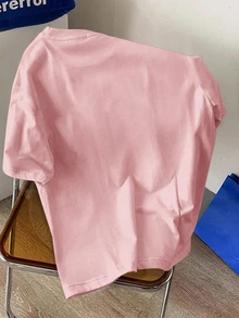 Manfinity Joysei Standard Size Men's Pink Raglan T-Shirt - Pink - View 4
