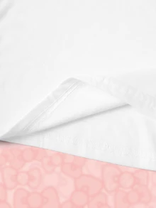 HELLO KITTY AND FRIENDS | SHEIN تي شيرت نسائي صيفي كاجوال بطبعة كرتونية - أبيض - مشاهدة 5
