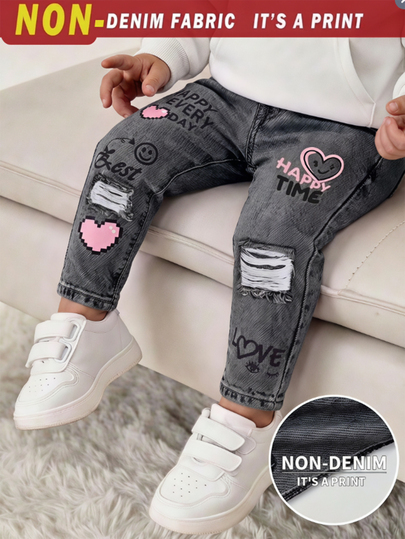 Leggings décontractés pour jeune fille, printemps/automne/hiver, motif graffiti doux personnalisé, pantalon de sortie, tissu doux, style de legging polyvalent à la mode, ensemble de vêtements pour filles printemps/automne/hiver, tenue de rentrée scolaire pour filles