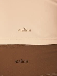 Aralina Women's Solid Color V-Neck Fitted Casual Fitness Sports Tank Top - White - View 3