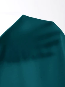 SHEIN SXY 純色立領拉鍊長袖t恤 - 水鴨藍 - 查看 6