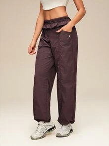 OutZeal Women Outdoor Pants Hiking Camping Water-Resistant Elastic Waist Adjustable Hem Outdoor Bottom - Brown - View 8