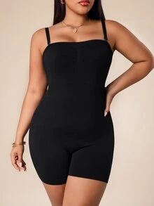 Rhythm Era Plus Size Women Seamless Sports Jumpsuit - Black - View 5