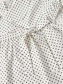 ROMWE Kawaii Vintage Cute Versatile Plaid A-Line Peter Pan Collar Blouse - Black - View 2