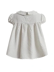 ROMWE Kawaii Vintage Cute Versatile Plaid A-Line Peter Pan Collar Blouse - Black - View 3