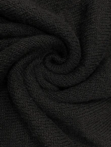 EMERY ROSE Boat Neck Lace Up Cuff Batwing Sleeve Sweater Without Belt,Long Sleeve Tops Knit Pullover Fall Winter - Black - View 4